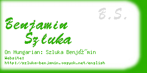 benjamin szluka business card